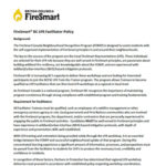 firesmart document that reads "FireSmartBC LFR Facilitator policy"