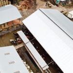 eye bird view shot of farm