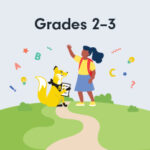 illustration of a kid in grades 2-3