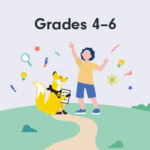 Illustration of a kid in grades 4-6