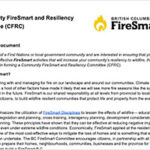 Community FireSmart and Resiliency Committee Guidance