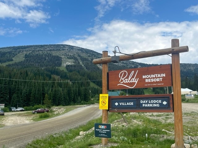 Baldy mountain resort sign